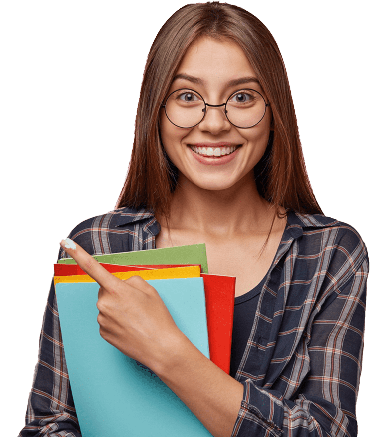 Girls image with books