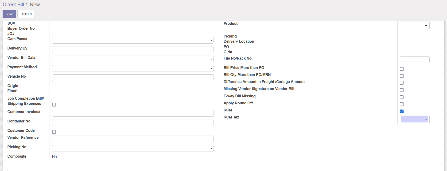 After Tick – Show RCM Tax and Select the Tax Type Top ERP Service Provider for Streamlined Business Solutions | DiracERP