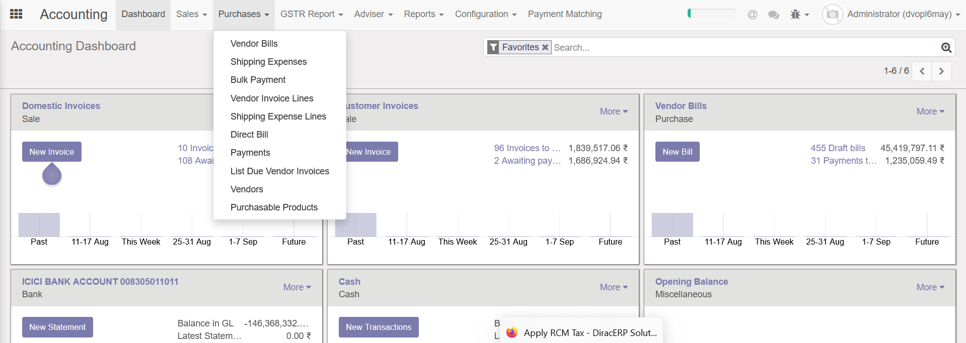 Open Accounting – Purchase – Direct Bill